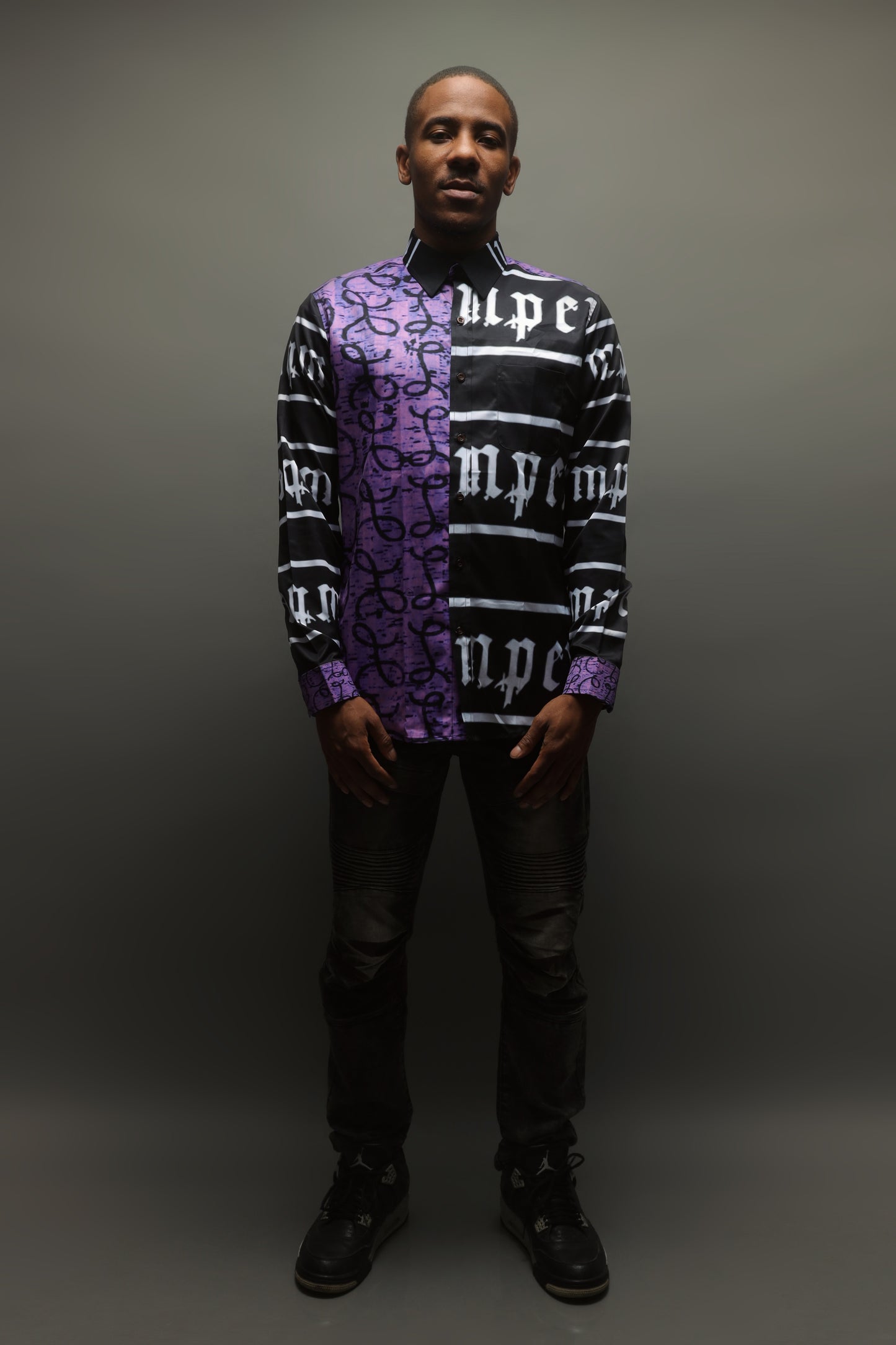 BlacksNPurps Men's Button-Up