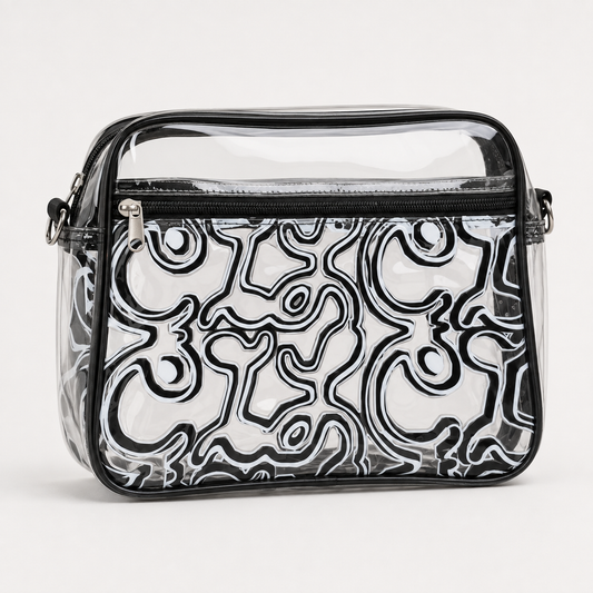 Crystal Scripted Medium Handbag