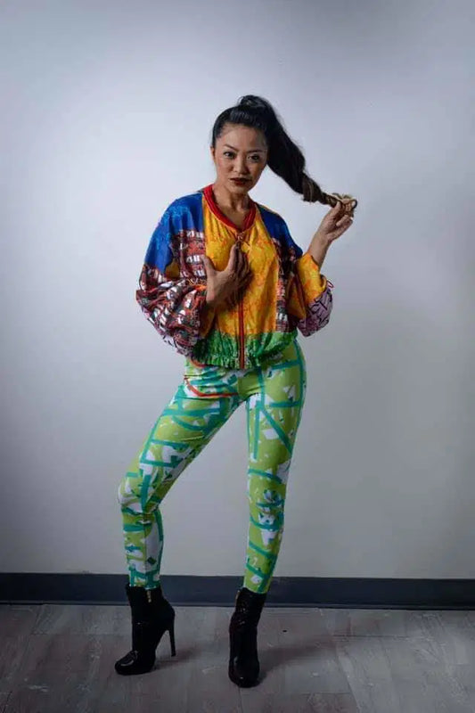 Allinmyfeelings Cropped Chiffon Jacket