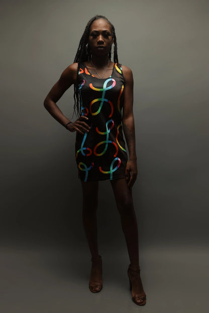 Women's Fitted Scripted Dress