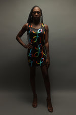 Load image into Gallery viewer, Women&#39;s Fitted Scripted Dress
