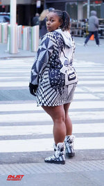 Load image into Gallery viewer, Kruella Face Mini Hoodie Dress
