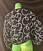 Load image into Gallery viewer, Women&#39;s Scripted Cropped Chiffon Jacket
