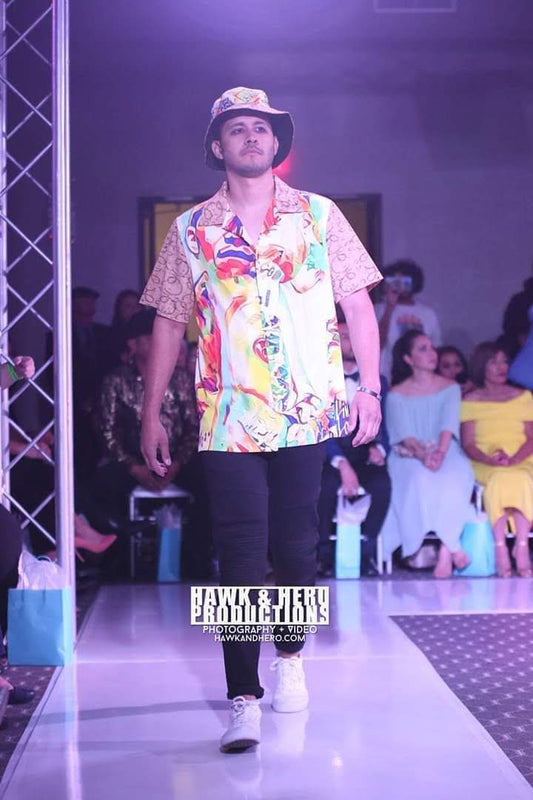 All Angels Hawaiian Collared Button Up